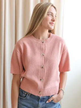 Beth Cardigan - Pink Reinforced Stress Points Hot Weather
