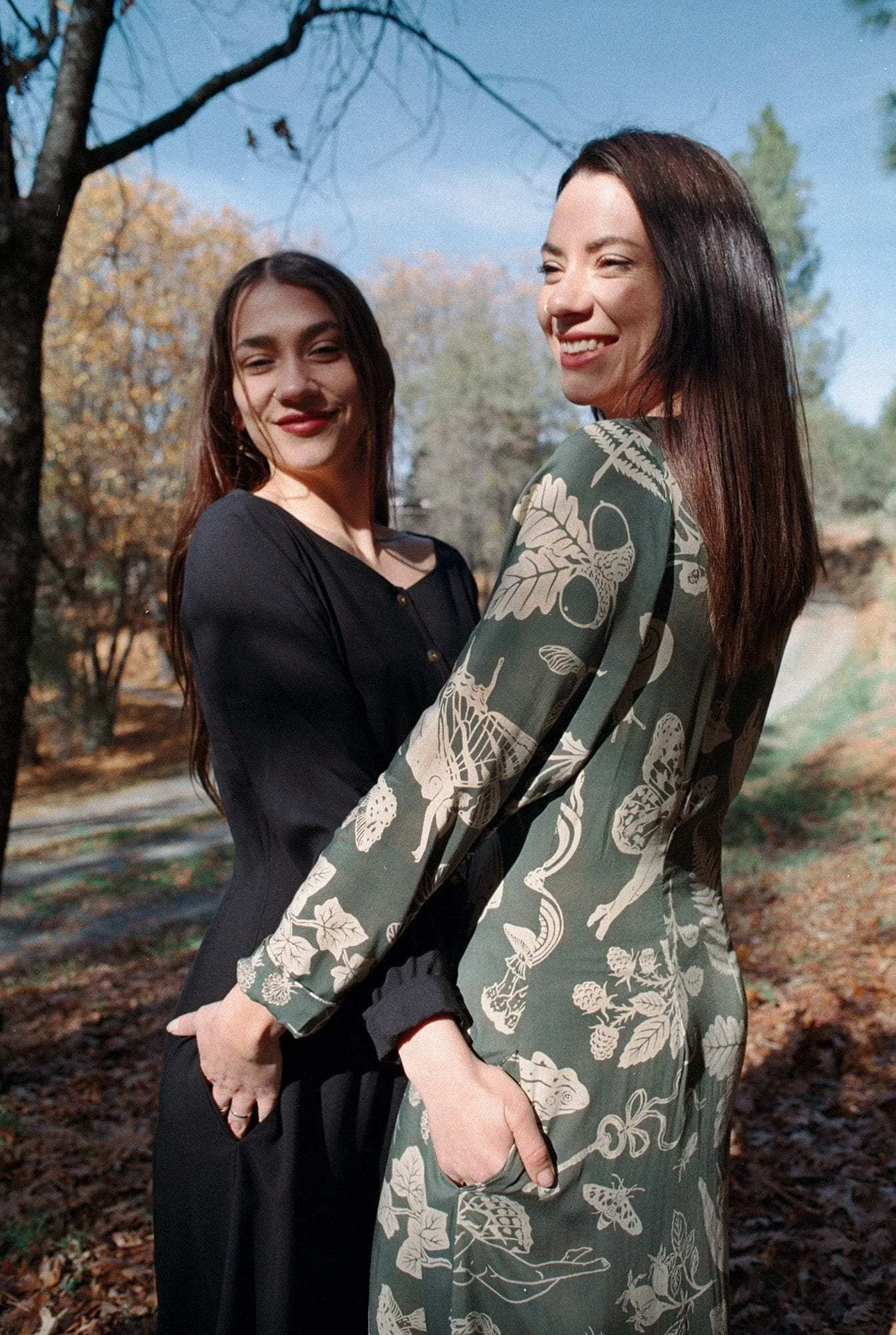 Bhodie Dress in Emerald Woodland Wonder Trend Texture Dainty Finish