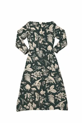 Travel Ready Bhodie Dress in Emerald Woodland Wonder