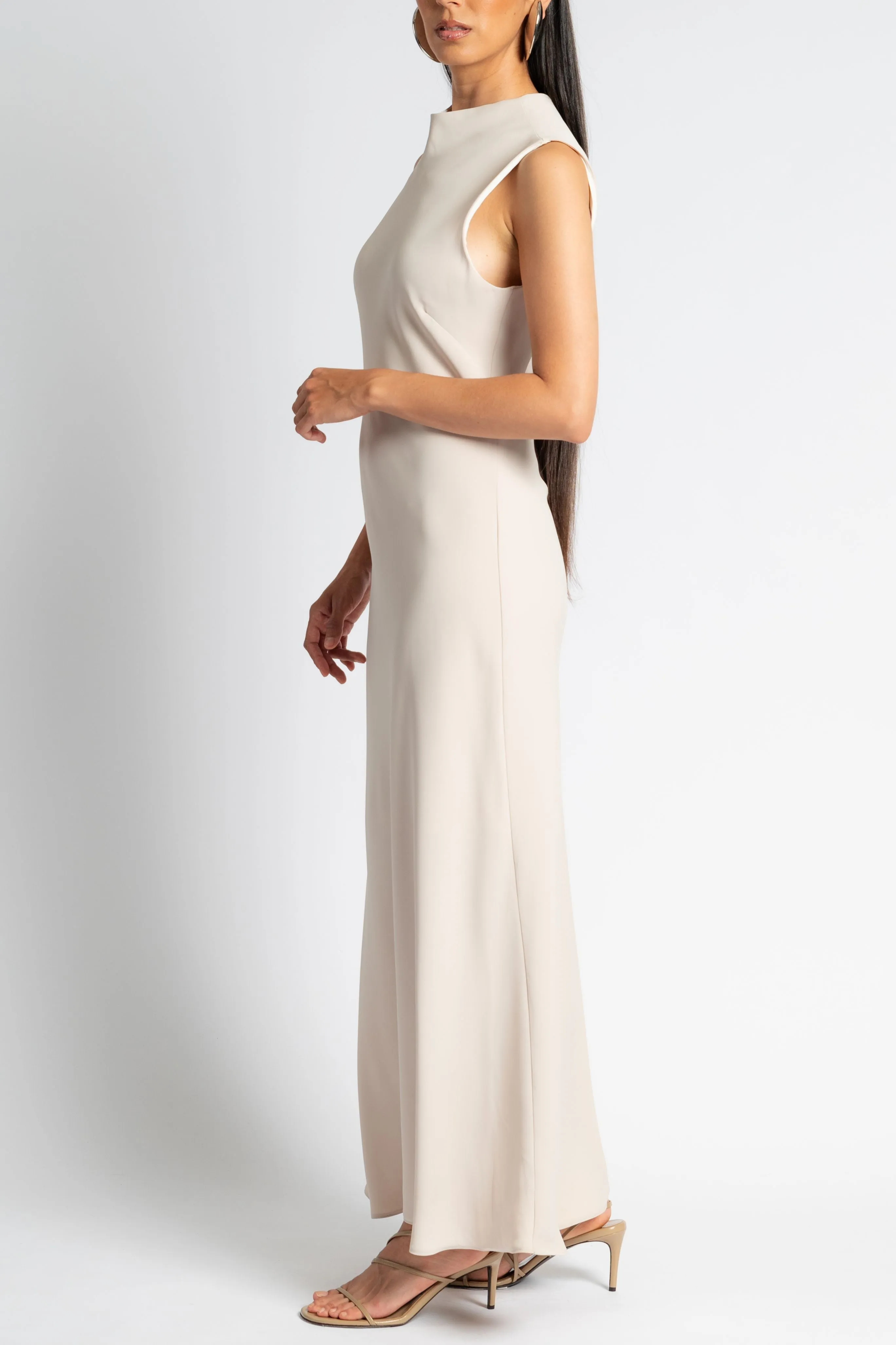 Bias Crepe Dress Casual Pick DoubleLayeredMaterial