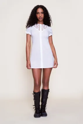 Wrap-Style Bina Lace Babydoll Dress