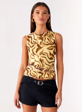 On read Tank Top - Yellow Zebra Comfortable Wear