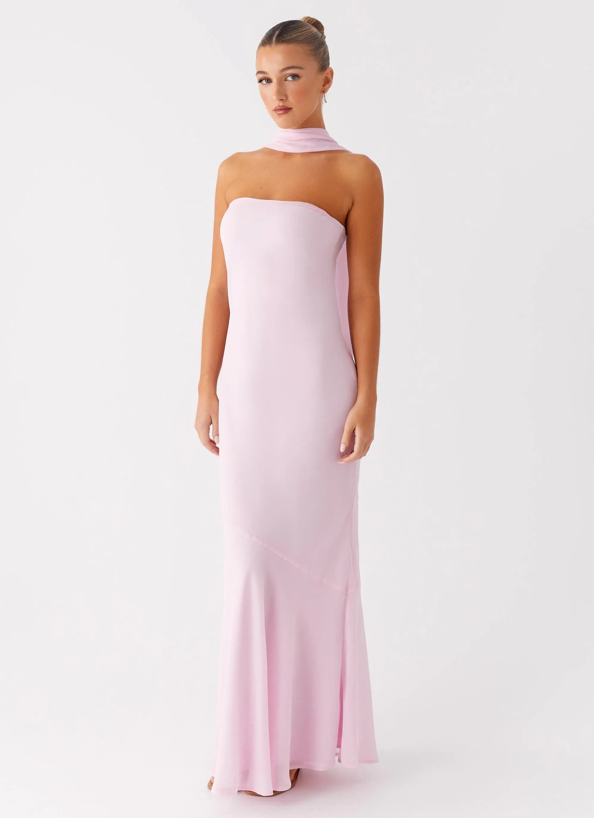 Under The Pagoda Maxi Dress - Pink Minimalist Fit