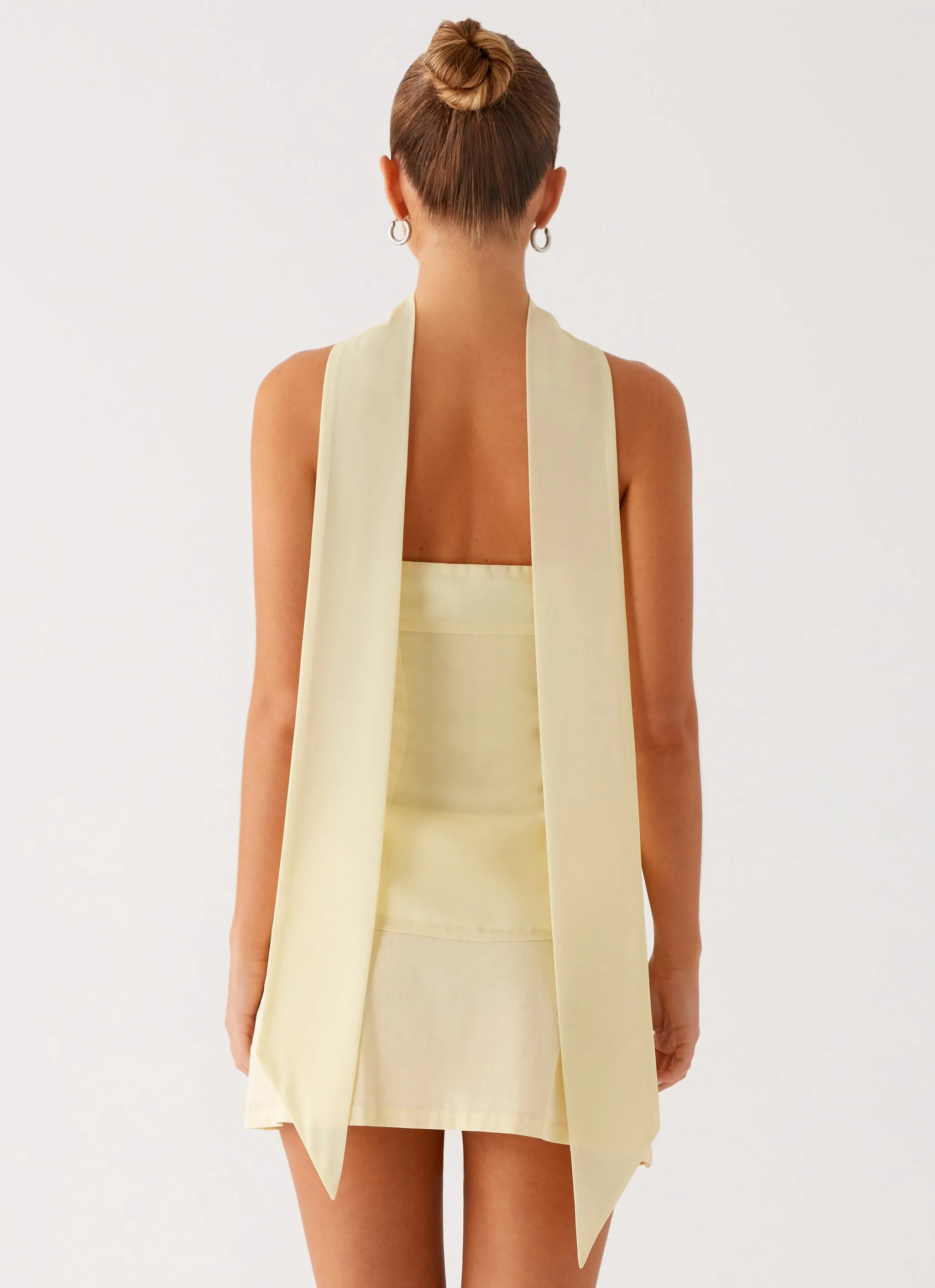 NonRestrictiveCut Blaise Scarf Top - Yellow Floral