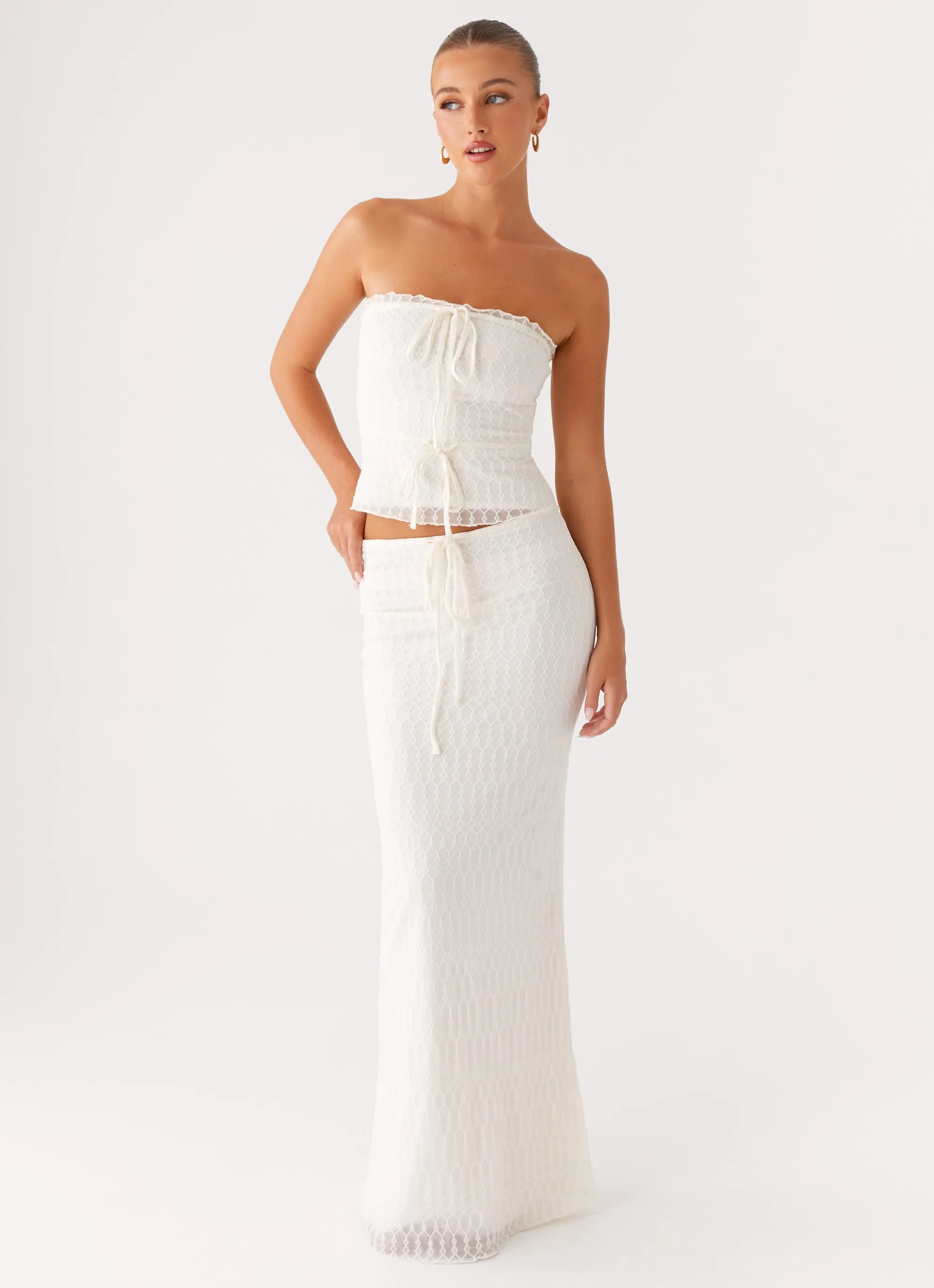 Pocket Design Tear Resistant Material Blakely Maxi Skirt - Ivory
