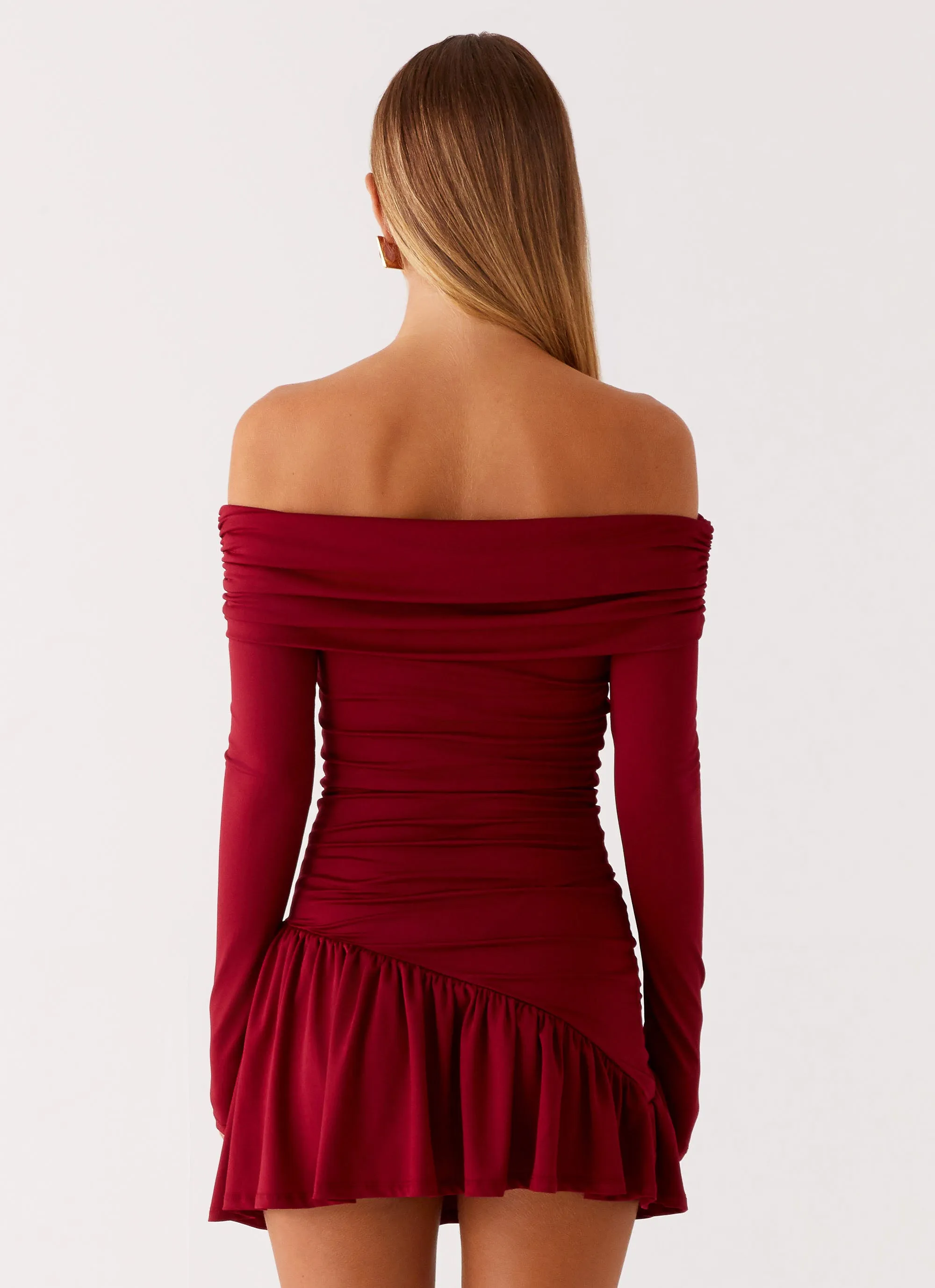 Grazia Mini Dress - Red Light Fabric Midi length