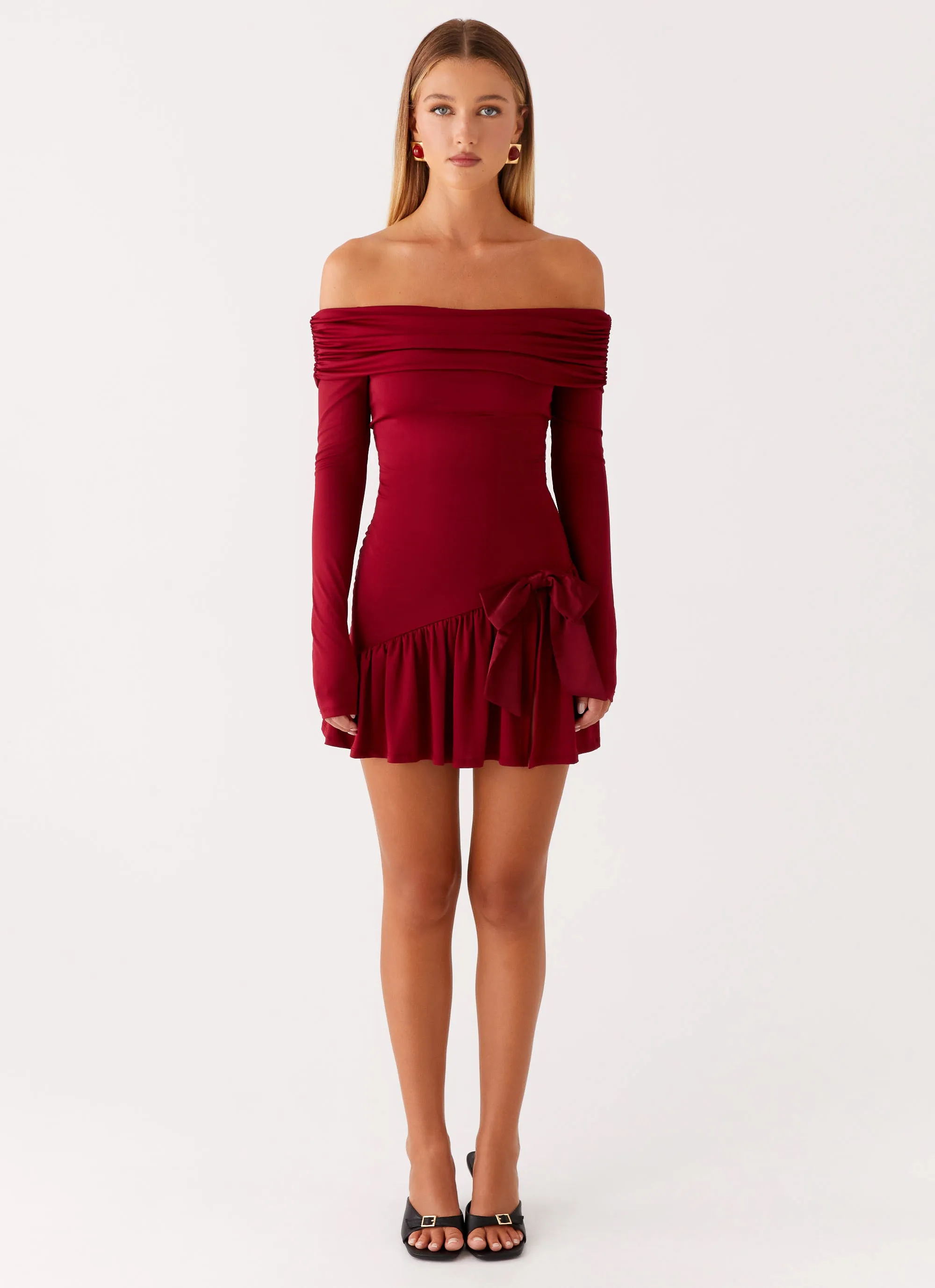 Fresh Vibe Style Layering Grazia Mini Dress - Red