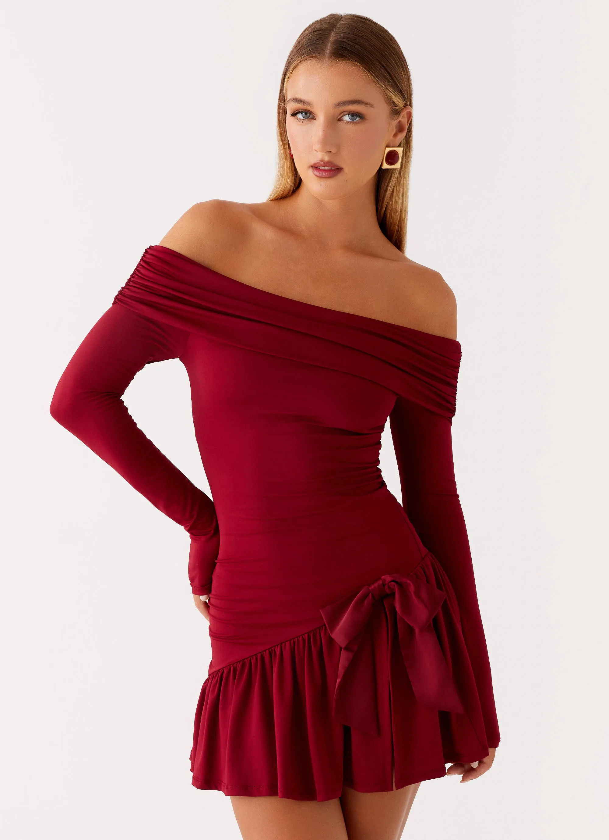Grazia Mini Dress - Red Sharp Motion Modern Comfort