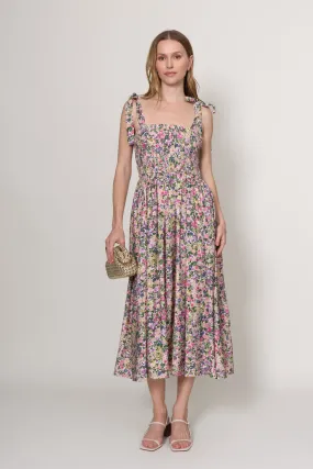 Wild Blossom Midi Dress Texture Feel