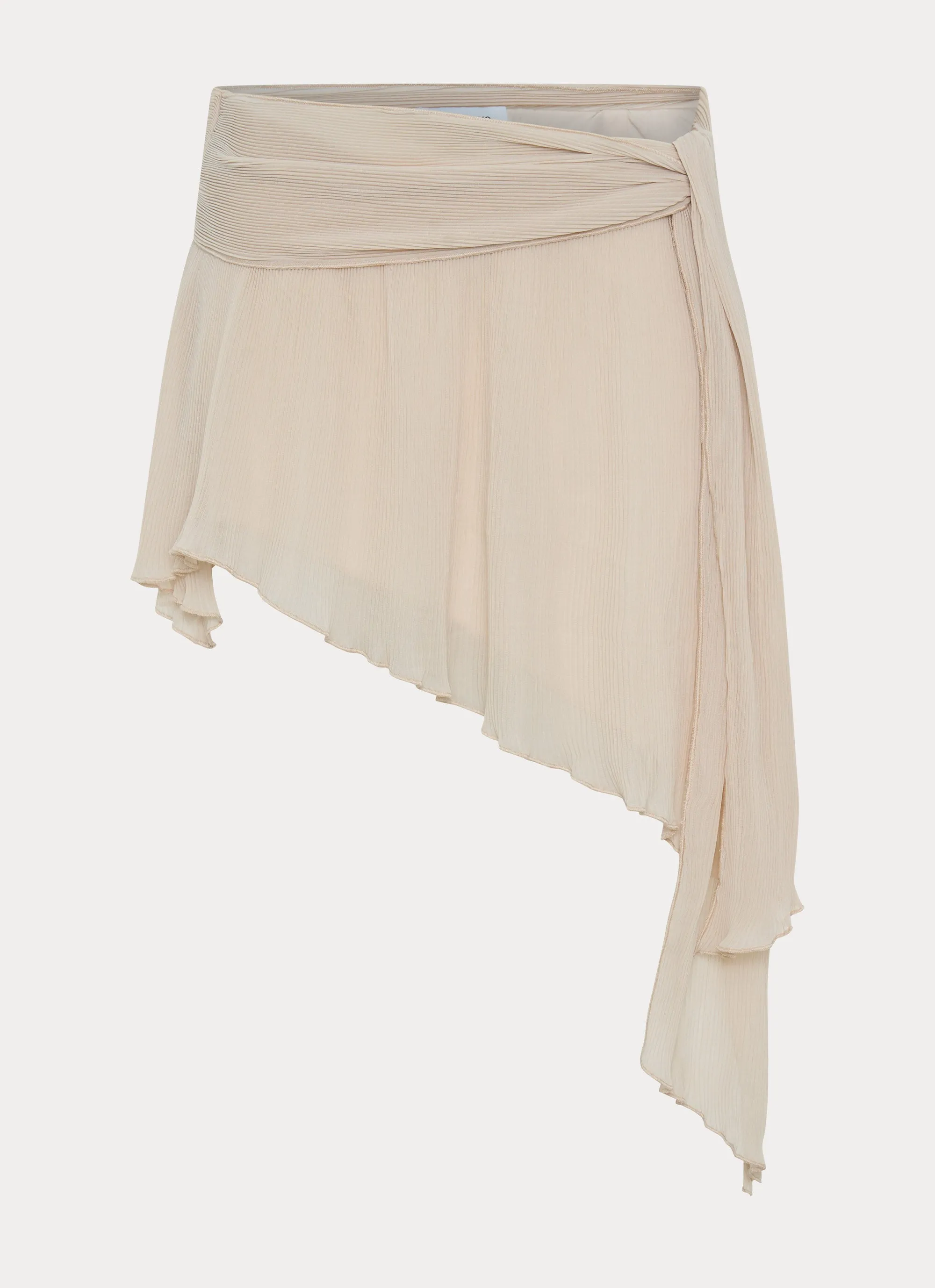 Gemma Mini Skirt - Ivory Non Slip Waist Elegant Flow