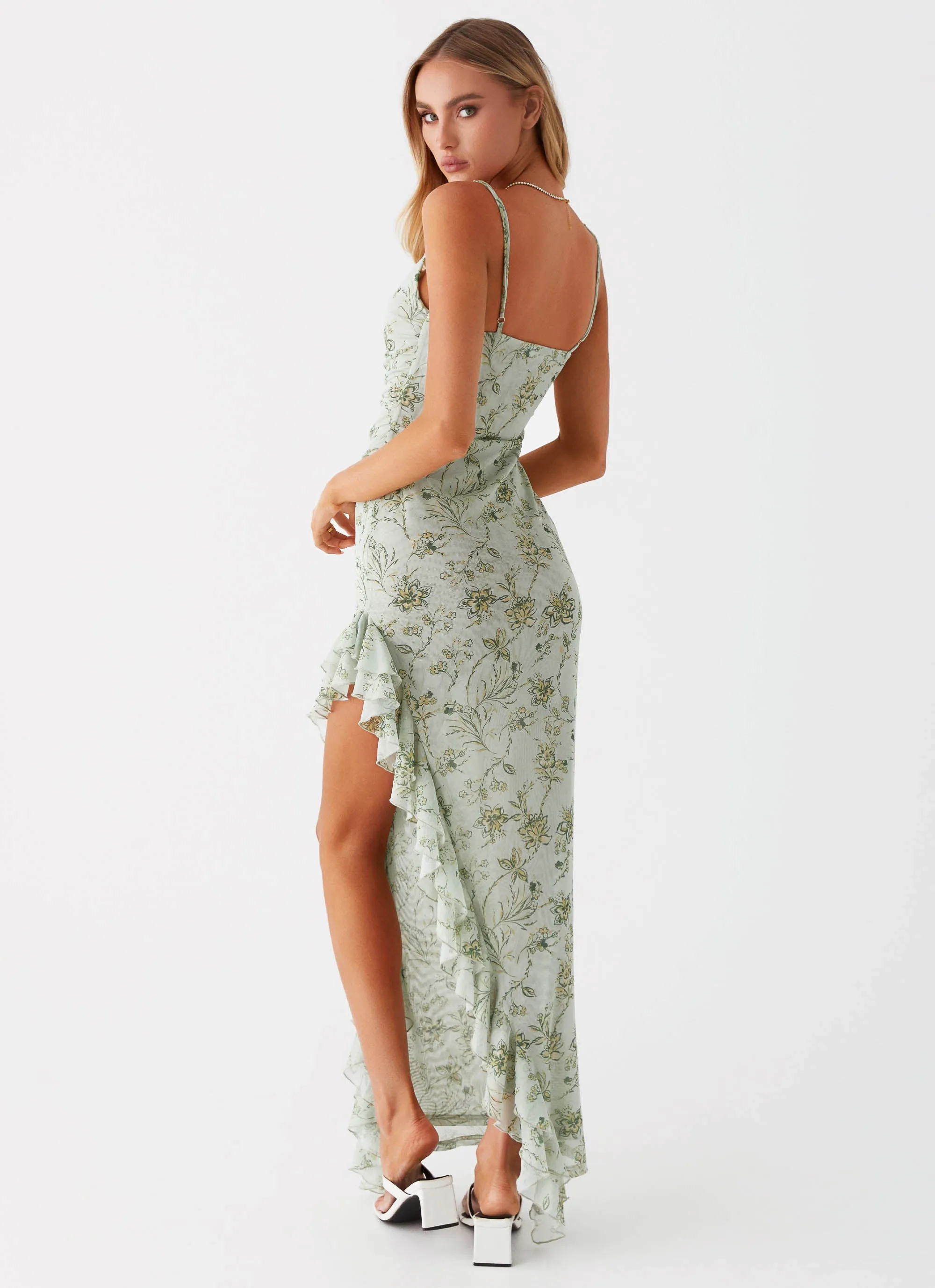 Casual and Stylish Princessa Maxi Dress - Sage Floral
