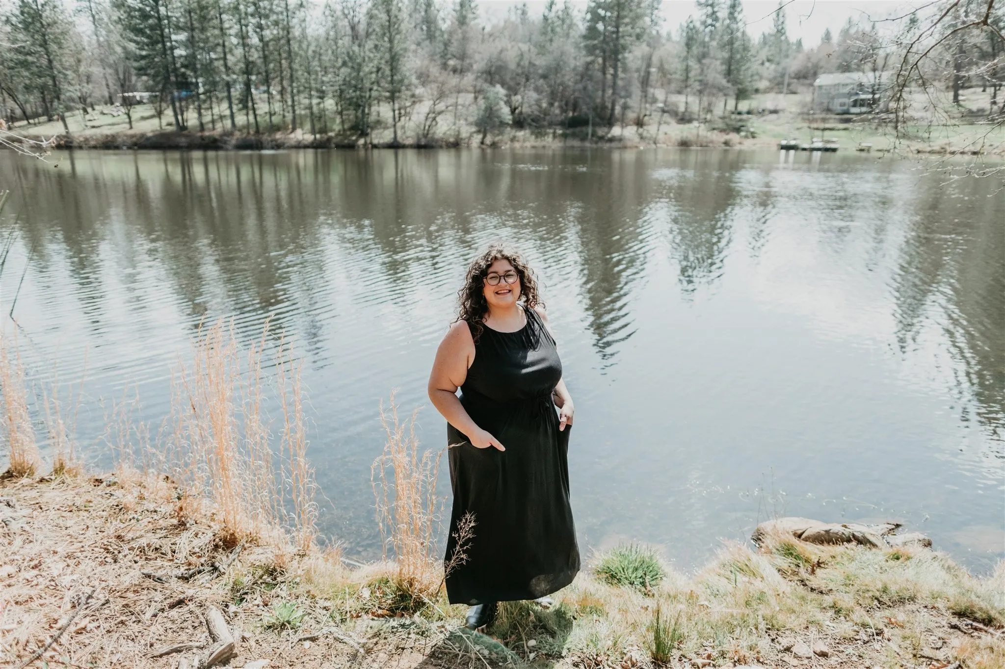 Easy to Wear Rhiannon Dress in Black Challis