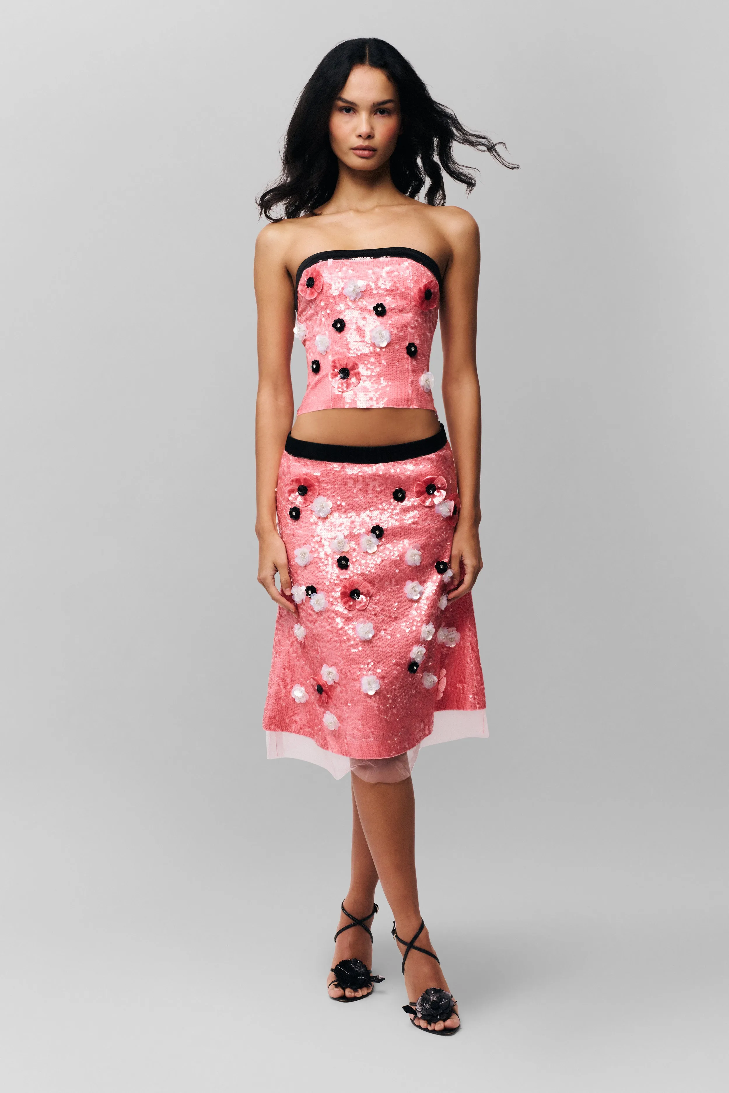 Tassel accents Ambroise Sequin Skirt