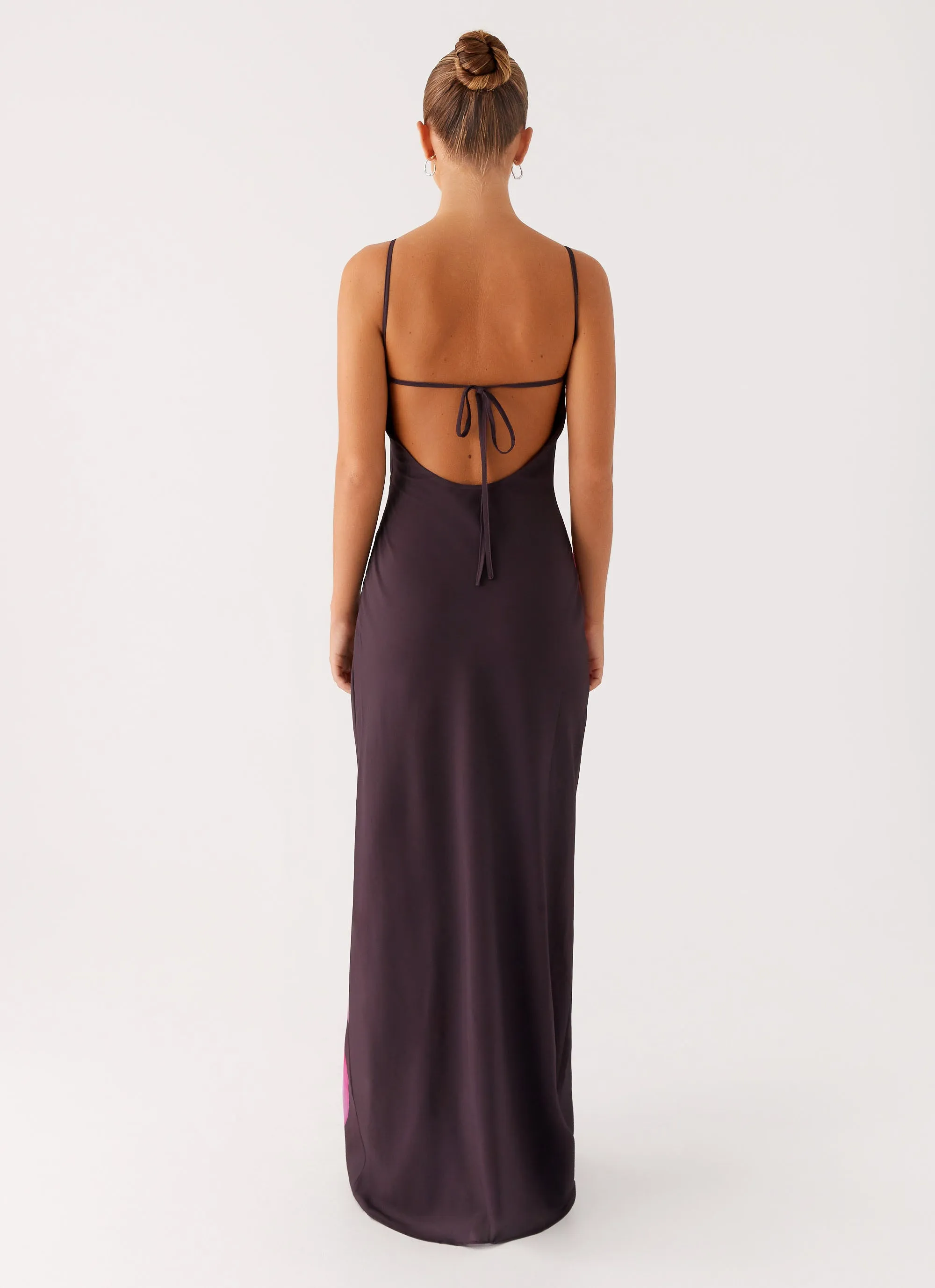 Griselda Maxi Dress - Dark Chocolate Smooth Surface