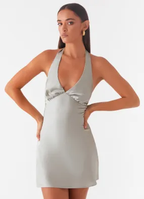 Heavy Hearted Mini Dress - Sage Convertible Style