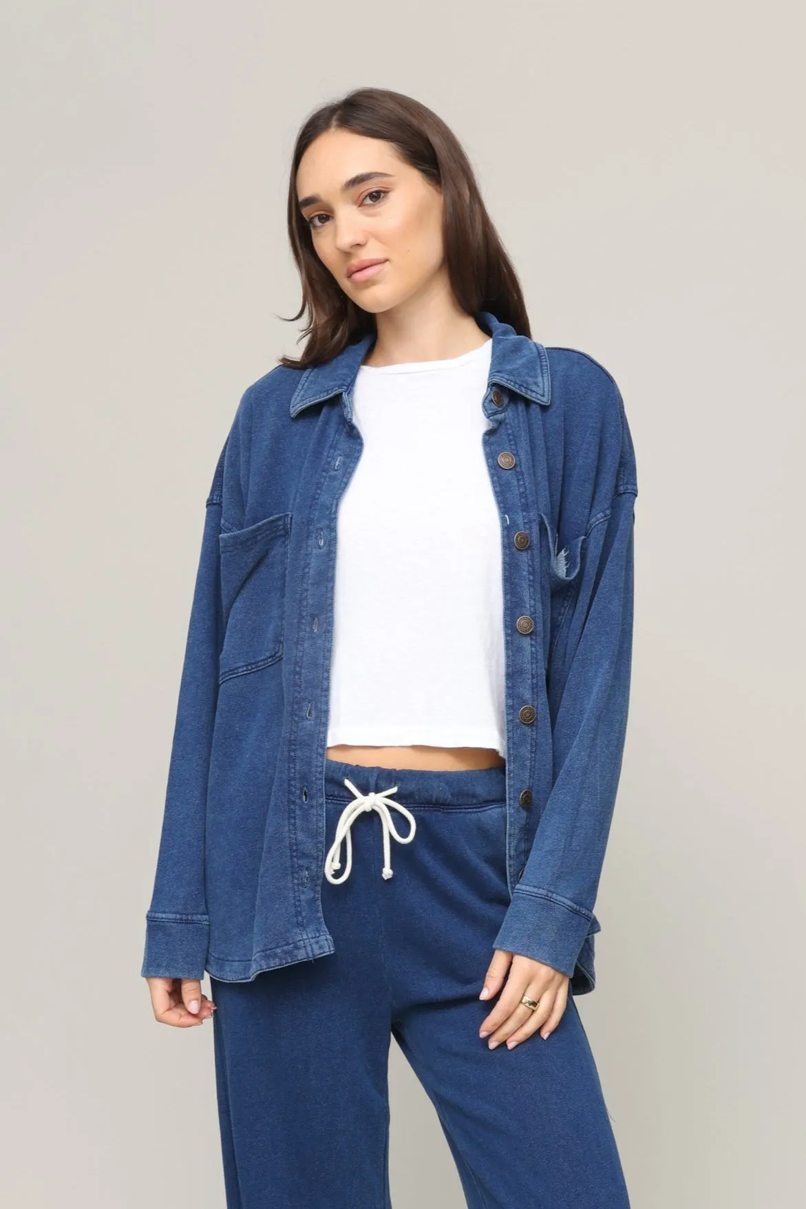 Stretchable Blend All Day Knit Denim Jacket