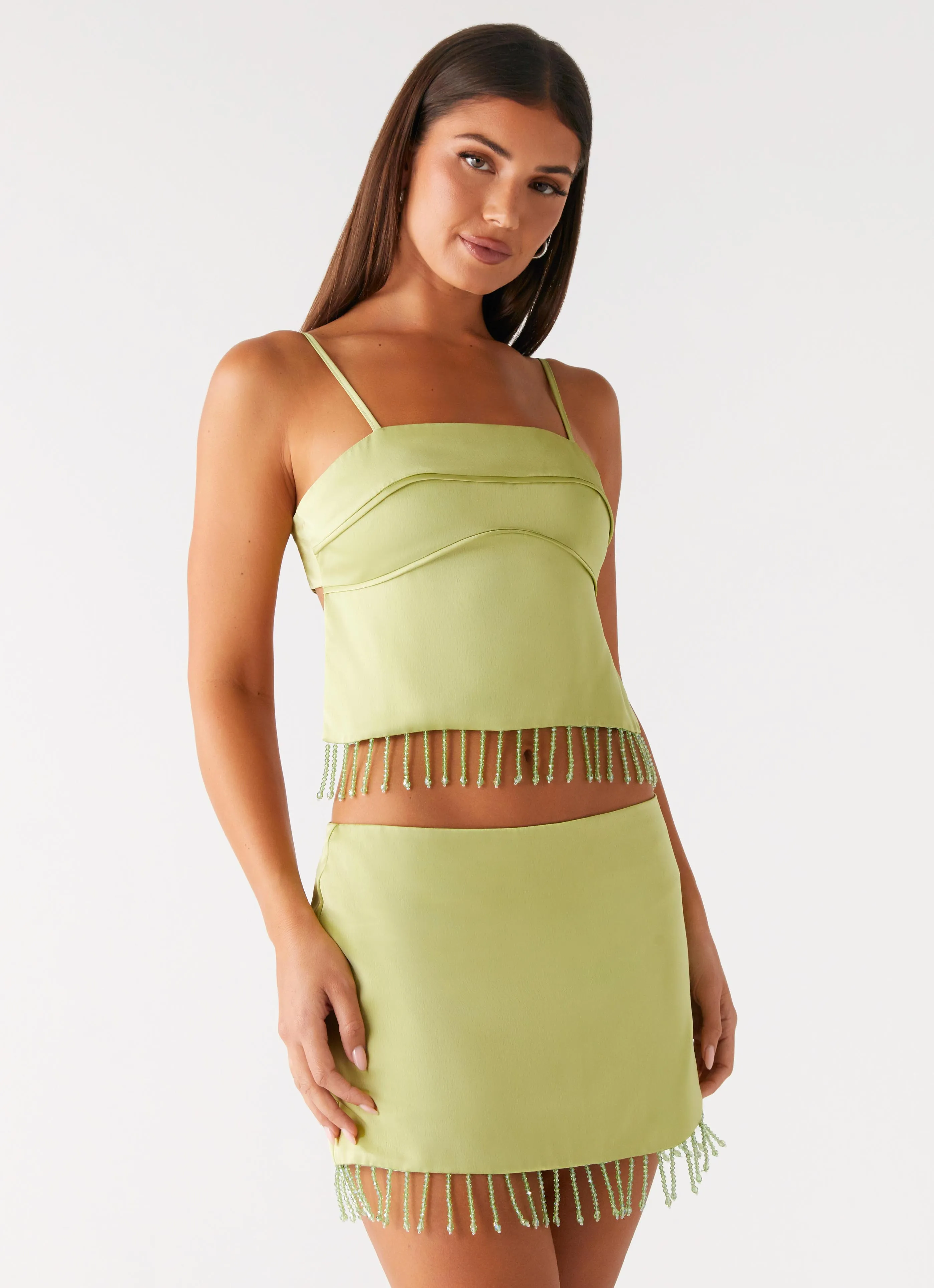 StainRepellentCoating Bora Bora Beaded Top - Lime