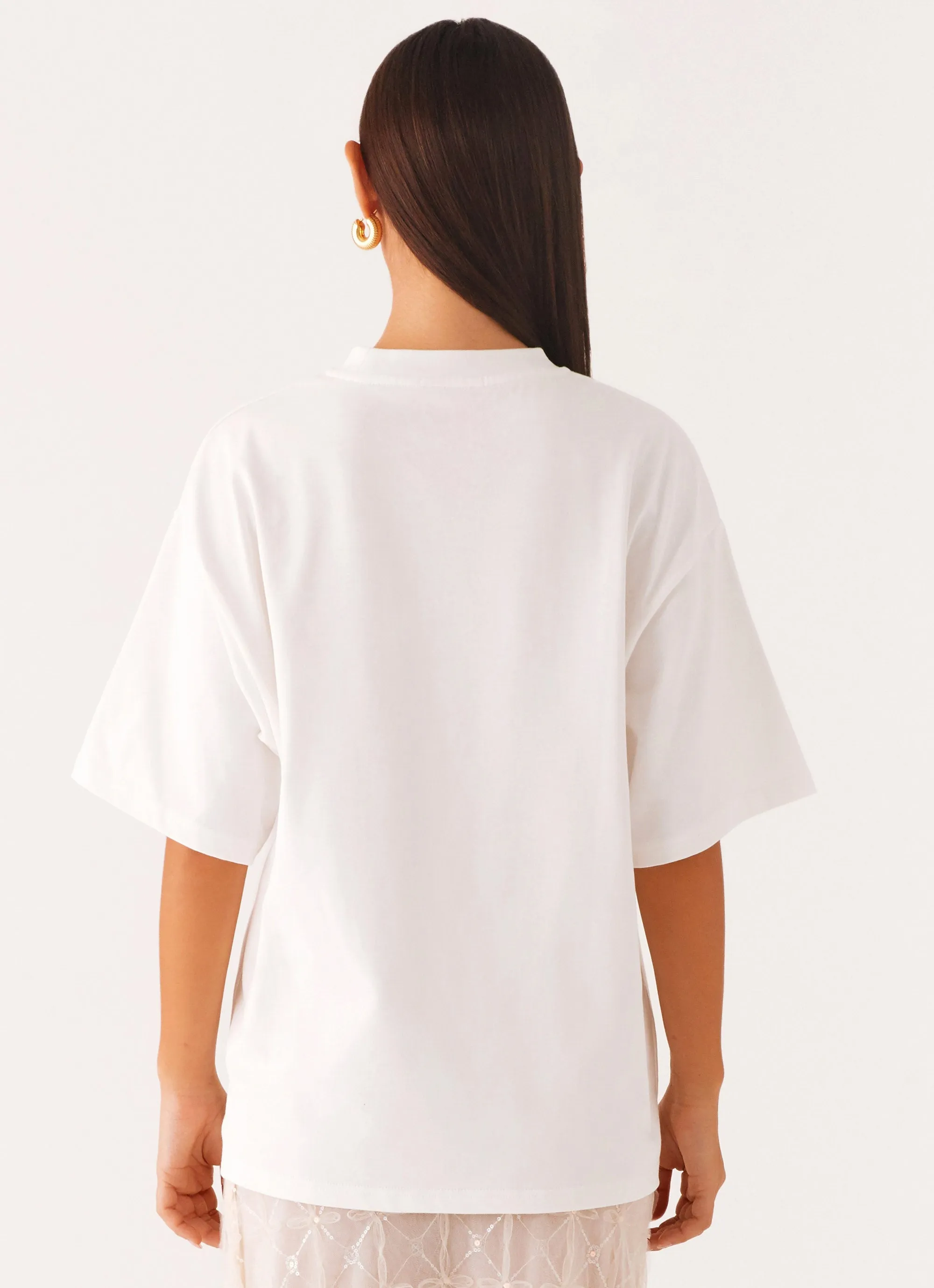 SunProtective Born To Have Fun Oversized Graphic Tee - Blue Shell