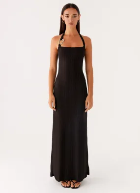 Motion Light Romantic-Style Selene Maxi Dress - Black