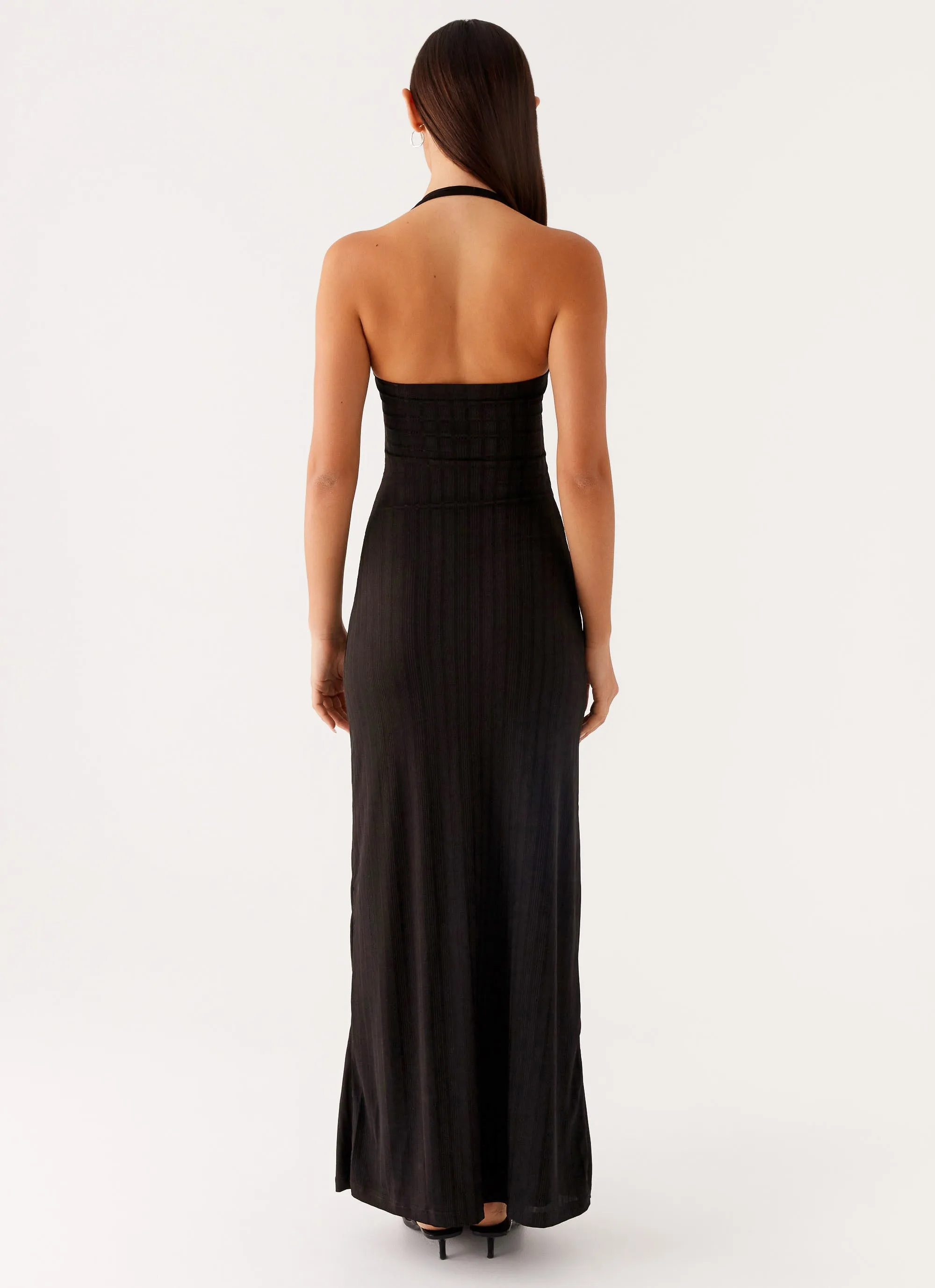 Stream Cut Selene Maxi Dress - Black