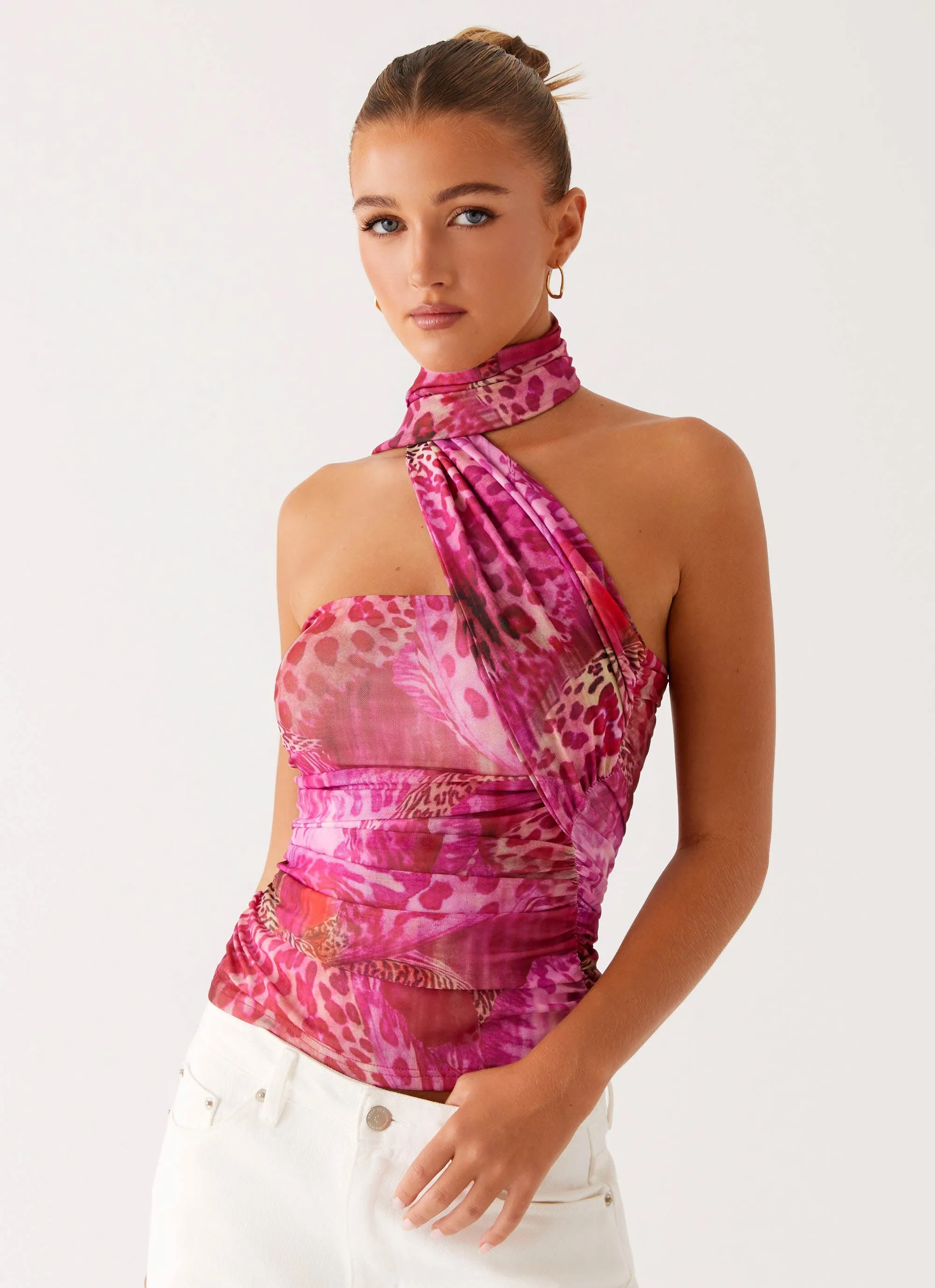 Breaking News Top - Lavender Lagoon Compression Fit