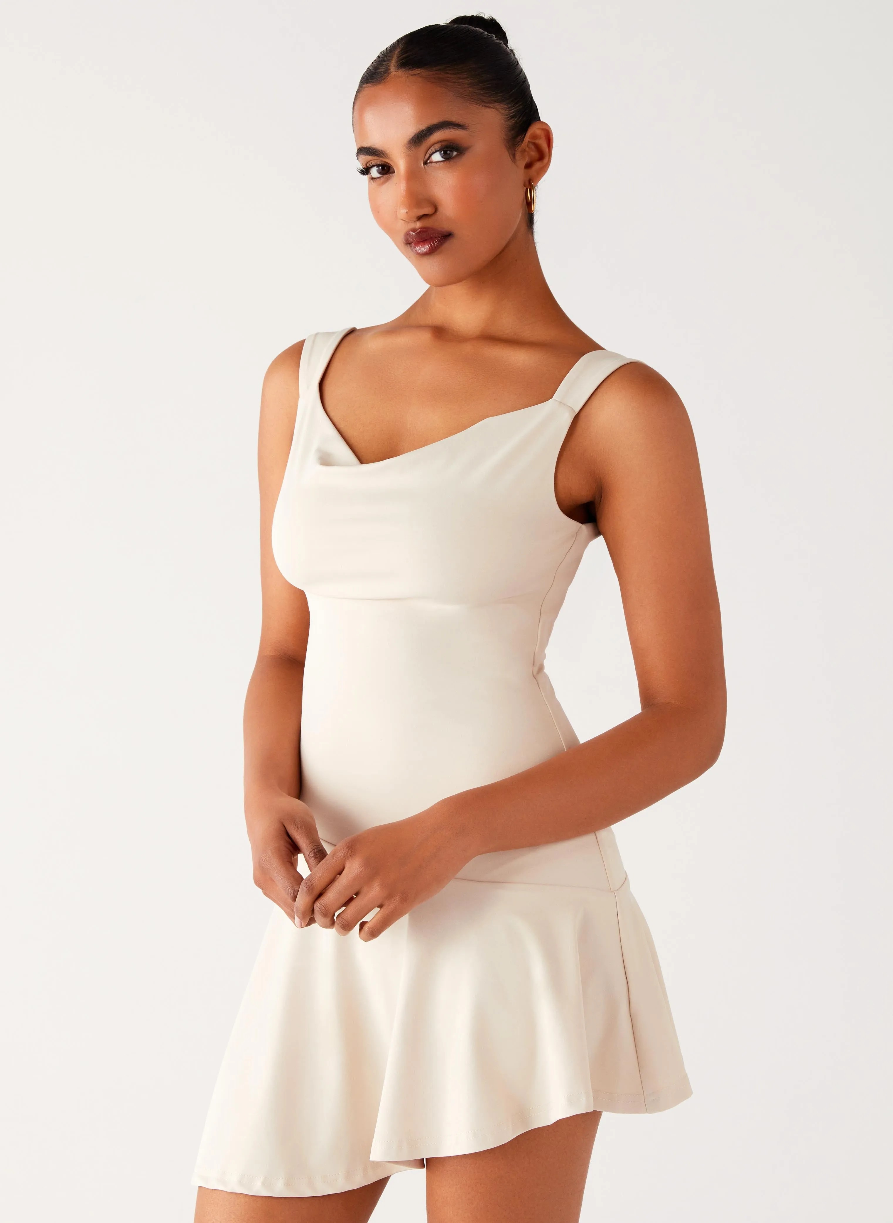 Dune Whisper Mini Dress - Ivory Light Outfit Style Vibes