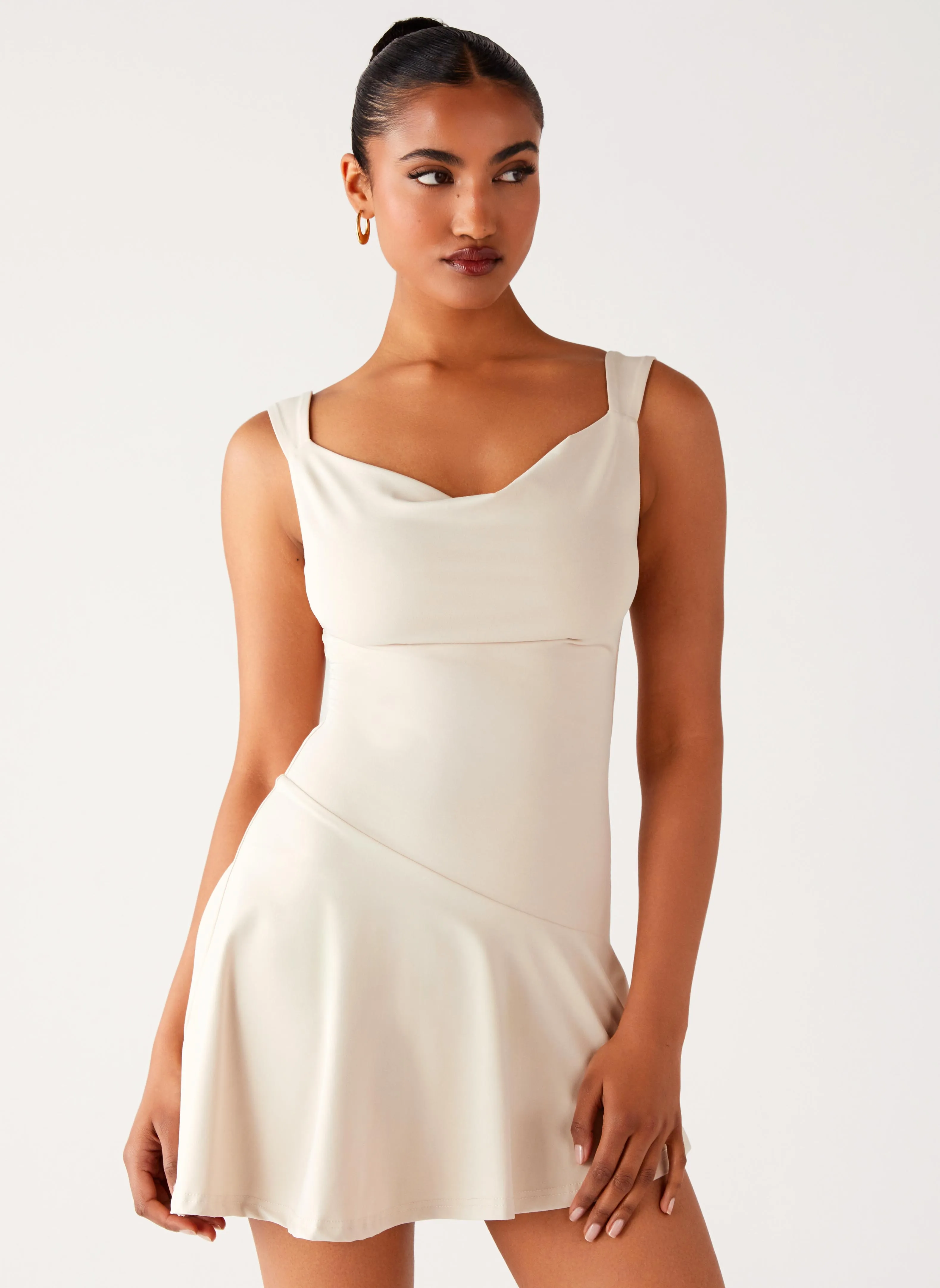 Dune Whisper Mini Dress - Ivory Clean Vibe Mid Rise
