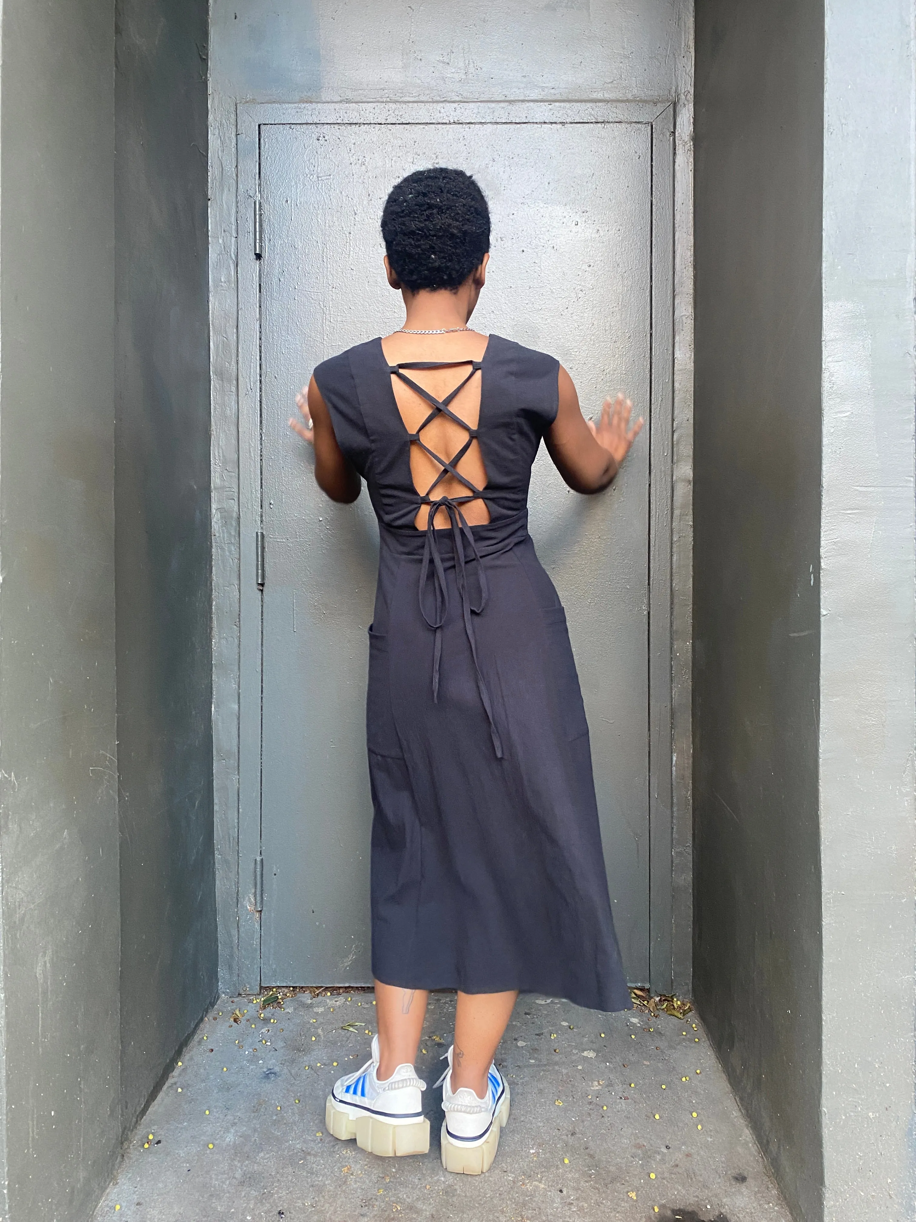 Fashionable event gown Edge Detail Penelope Dress in Black