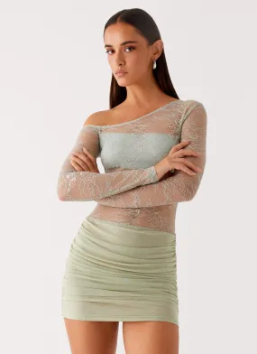 Soft and Light Zenni Mini Dress - Sage