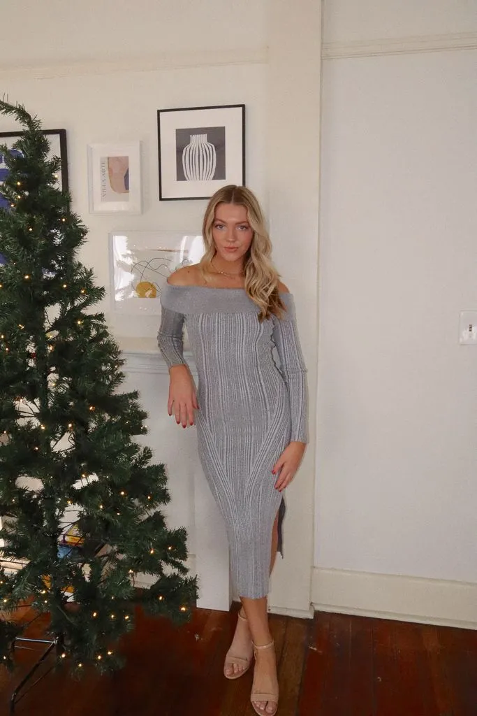 Perfect Shape Airy Comfort Ava Off The Shoulder Sweater Dress