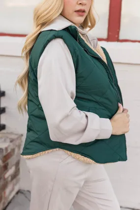 Quilted Fleece Lined Reversable Puffer Odor Resistant Coating Bonded Hemline