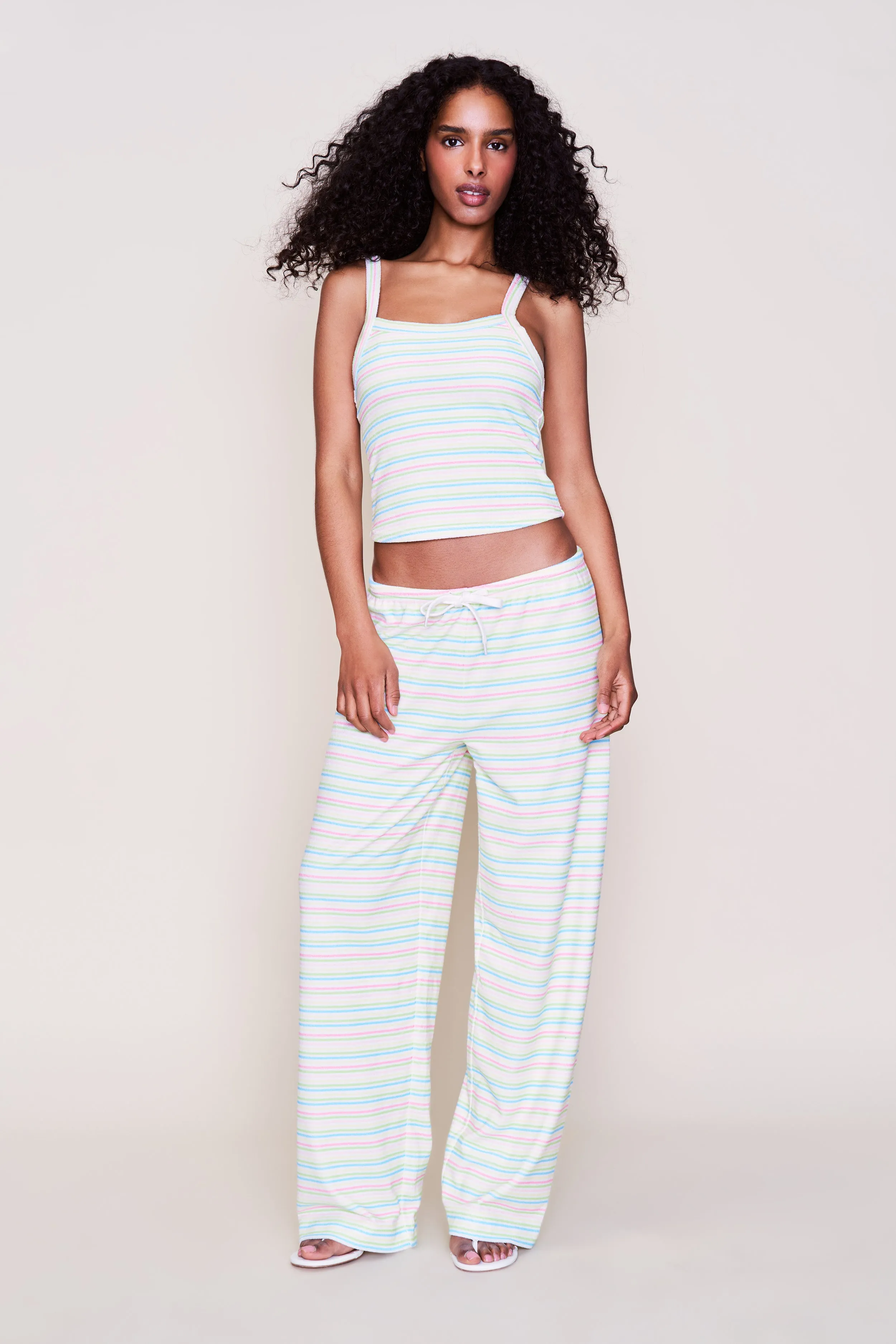 Dani Terry Pant Relaxed Look No Gap Waist Construction