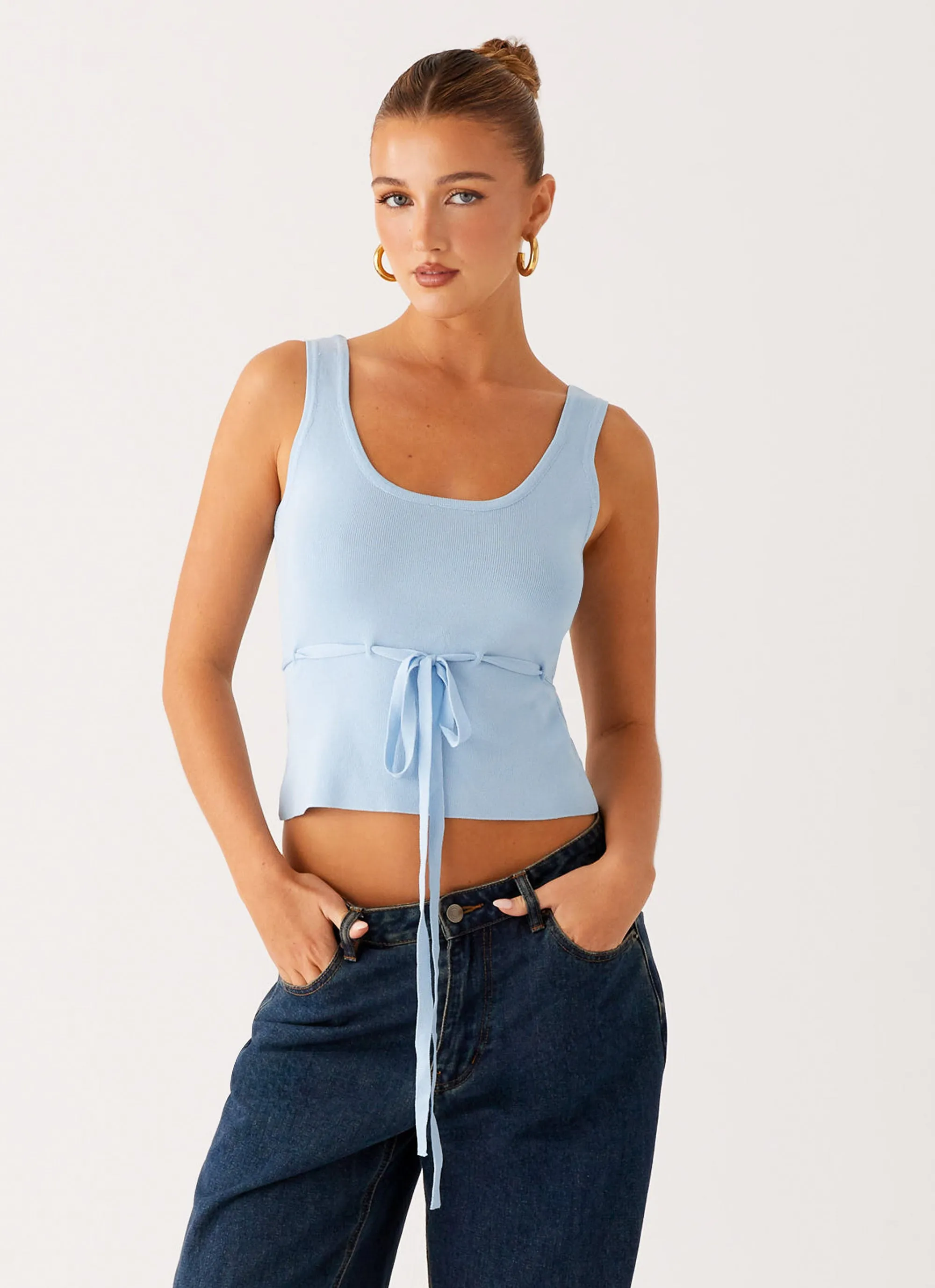 Macall Knit Tank - Blue Compression Fit