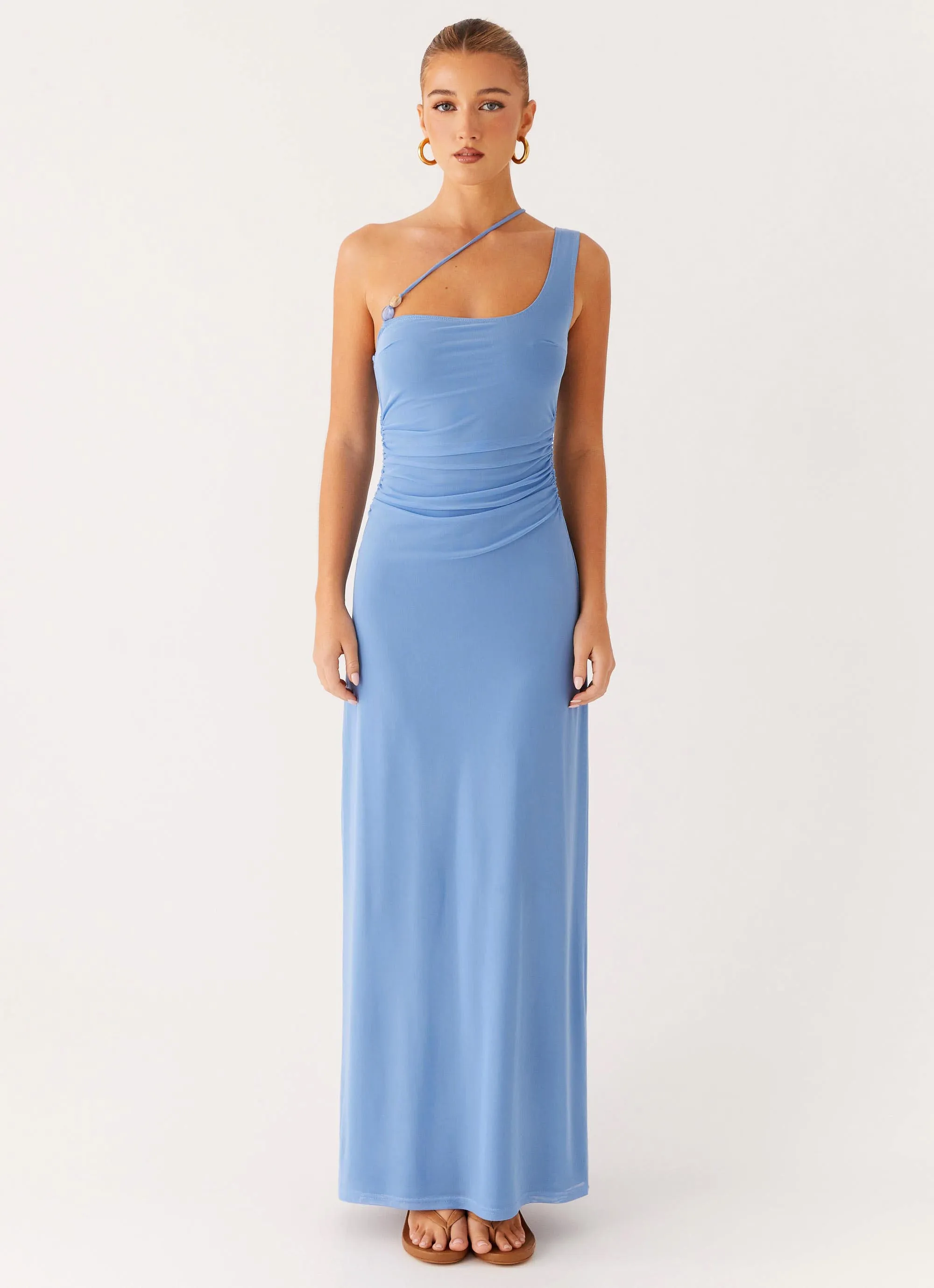 Linen Love Larisa Maxi Dress - Cornflower Blue