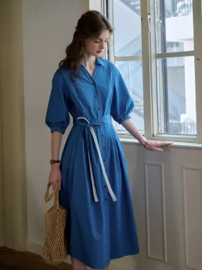 Vacation Outfit Date Ready Dolly V-Neck 100% Cotton Dress