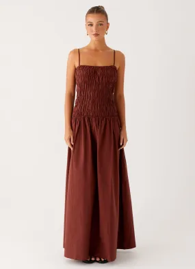 Brooke Maxi Dress - Chocolate Flattering Fit Wear Pure Tone
