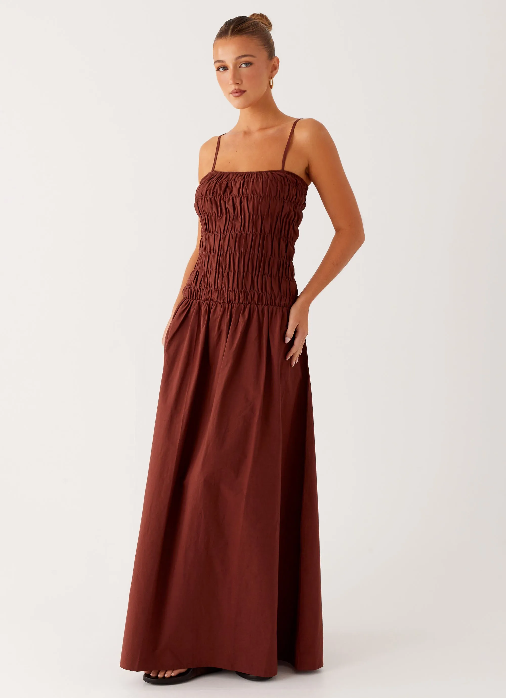 Brooke Maxi Dress - Chocolate Texture Blend