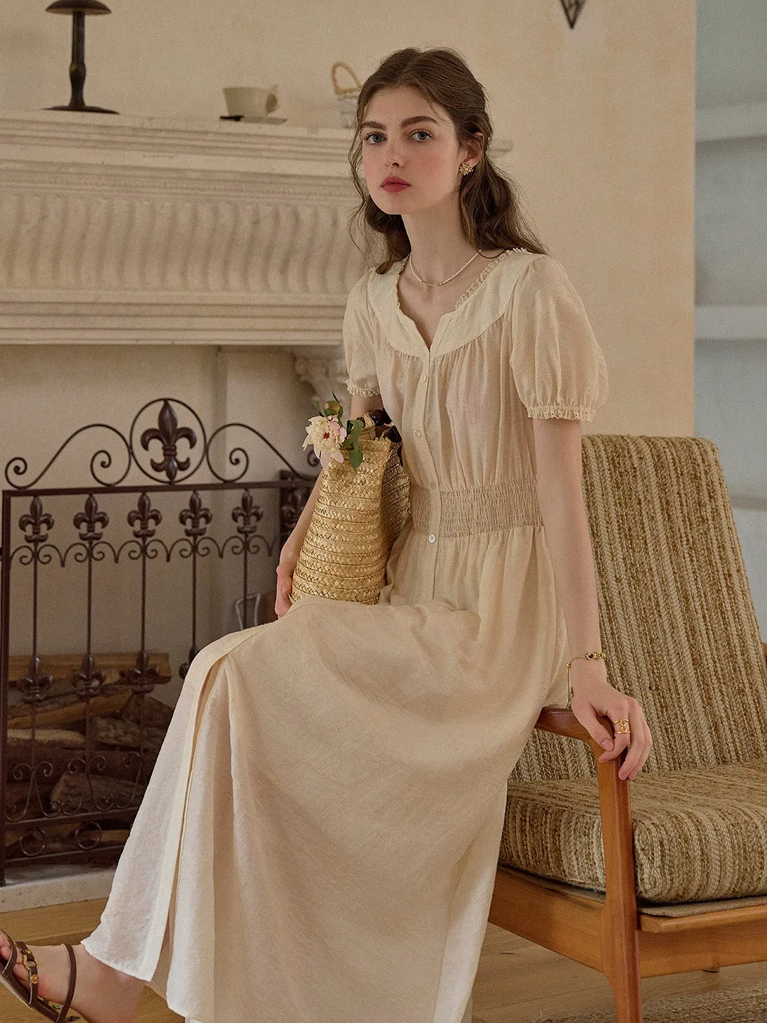 Brooklyn V-Neck Jacquard Lyocell Dress petite size