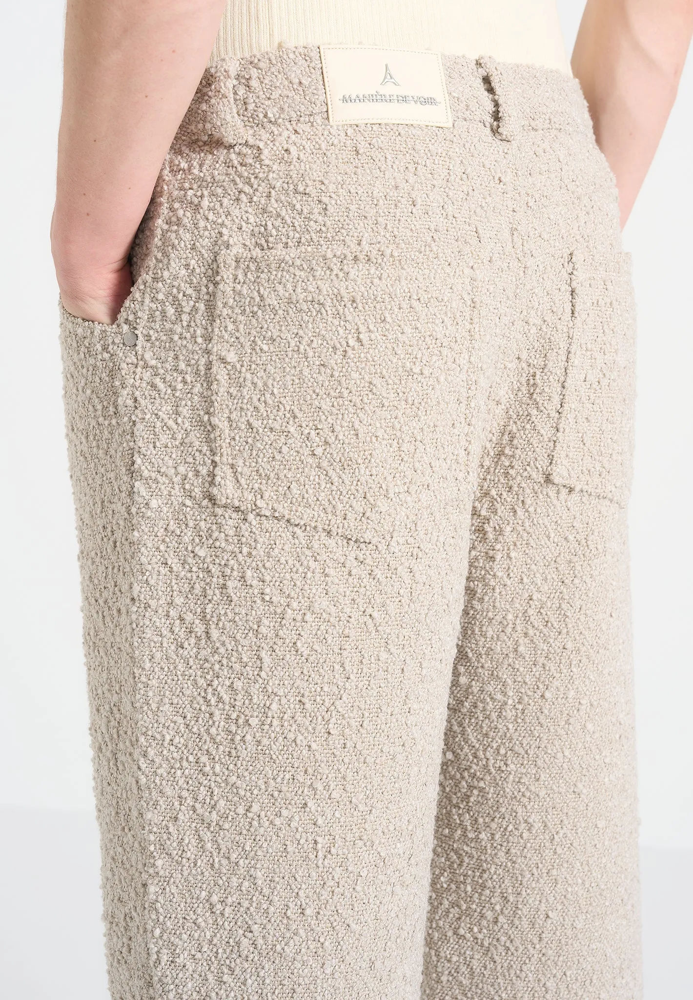 Fit Focus Arnault - Boucle Pleated Jeans - Beige