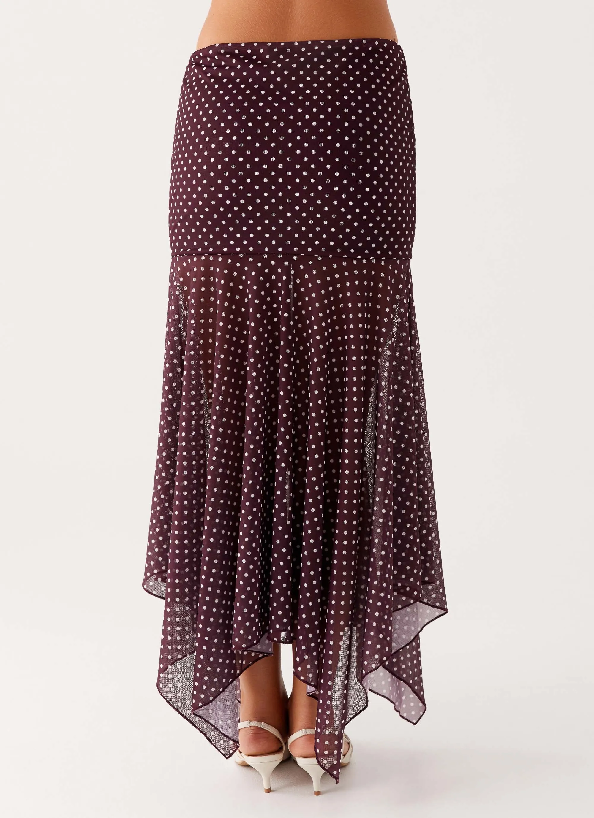 Buffy Maxi Skirt - Burgundy No Ride Up Iconic Style