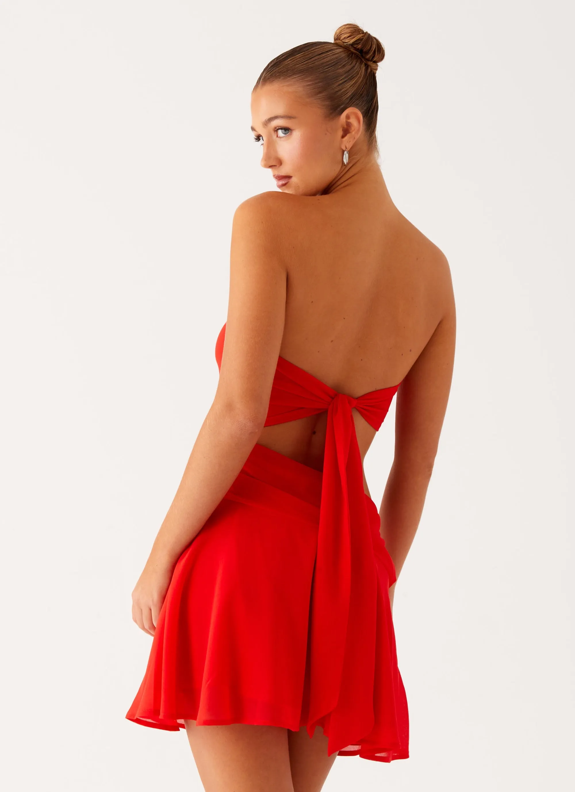 All Day Comfort Light Wear Marbella Mini Dress - Red