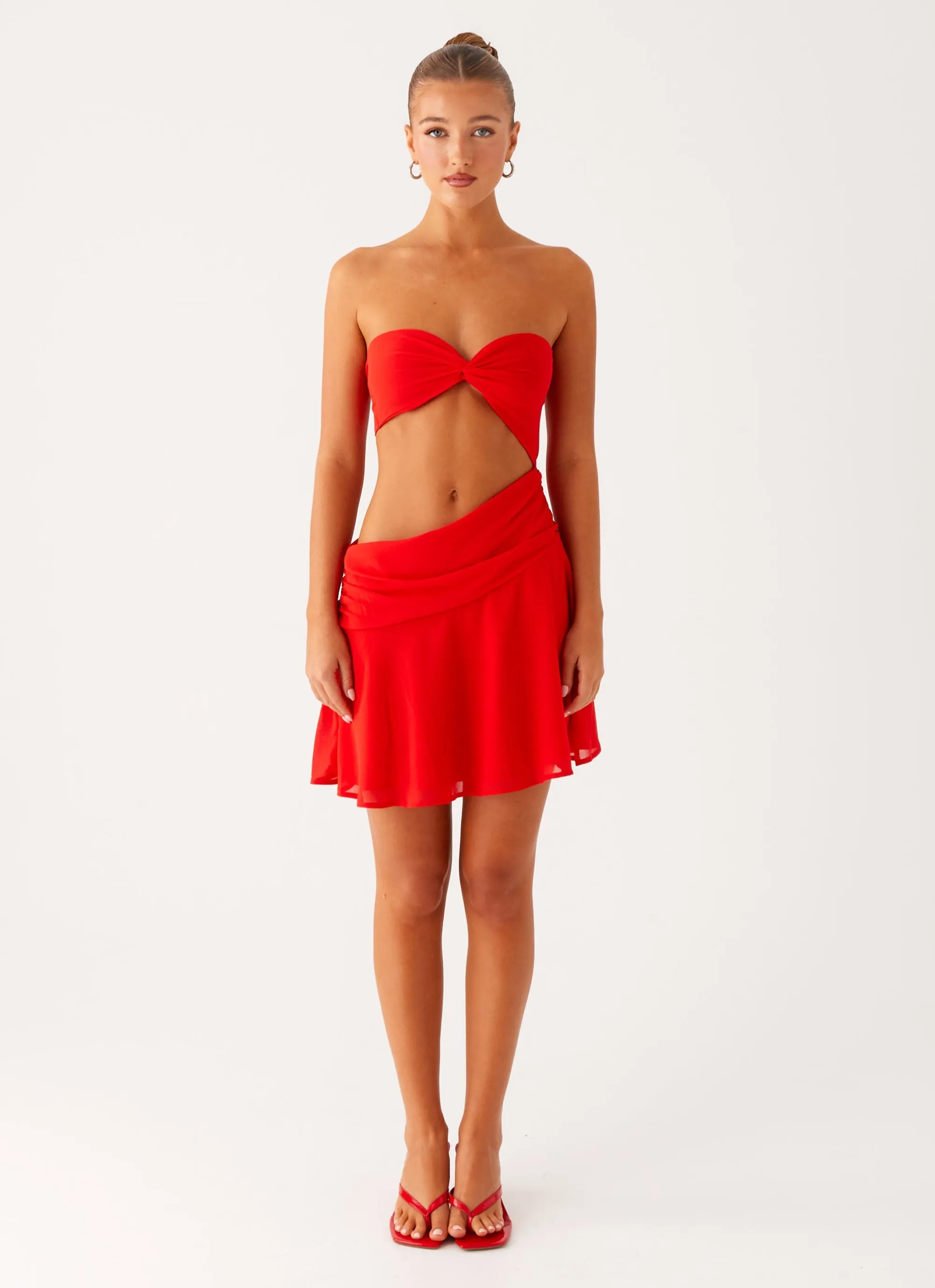 Marbella Mini Dress - Red Laidback Style Recycled Polyester