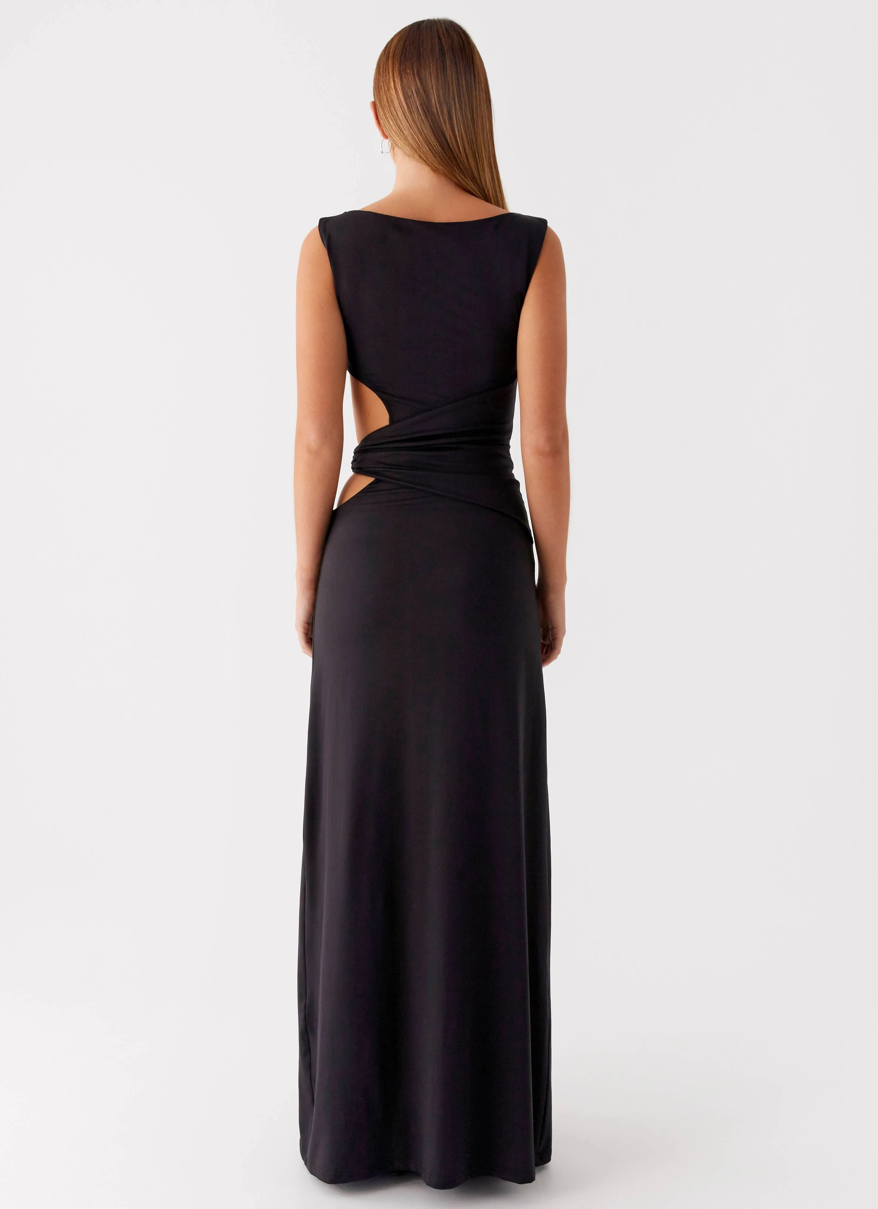Jayana Maxi Dress - Black FadeResistantColor Wrap-Style