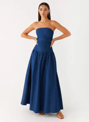 Carmel Denim Maxi Dress - Indigo Work or Play