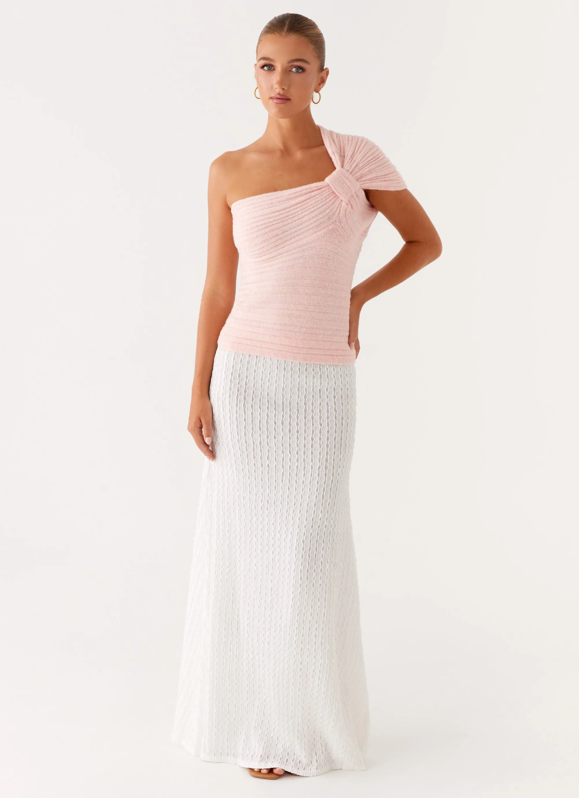 Clovelly Maxi Skirt - White Soft Tones