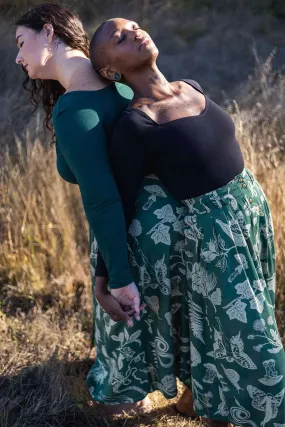 Subtle Texture Weave Camille Top in Black Cotton Knit