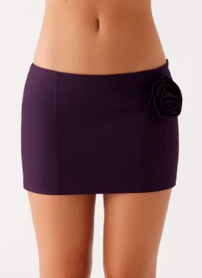Campbell Mini Skirt - Plum Clean Mood