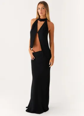 Canyon Chiffon Maxi Skirt - Black Season To Season Young adult