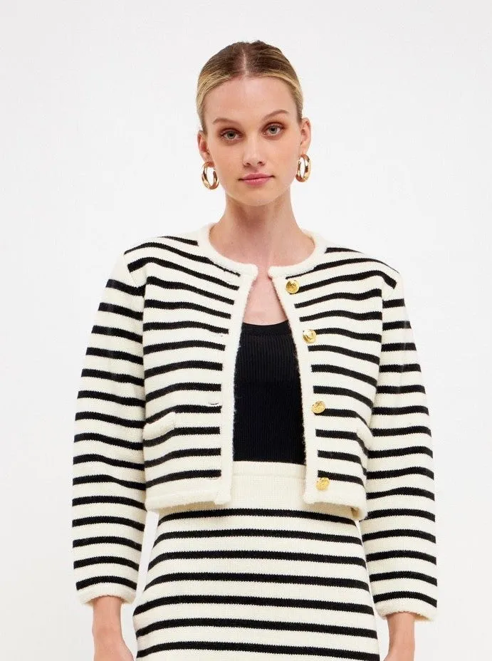 Cara Striped Cardigan Packable Style