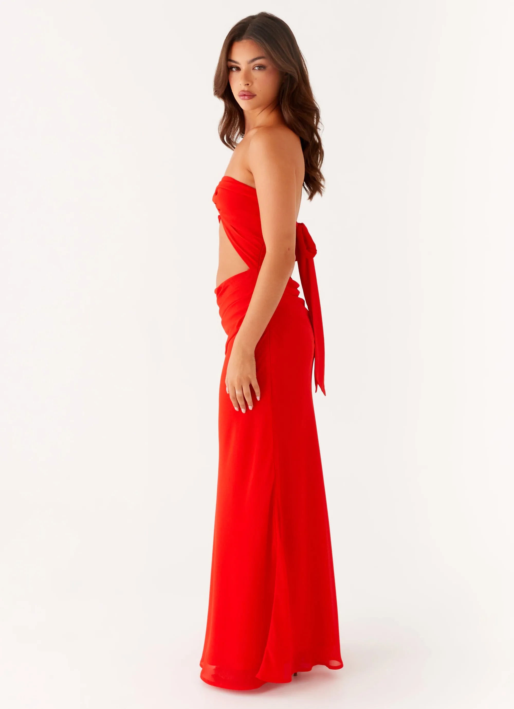 Carla Maxi Dress - Red Effortless Style